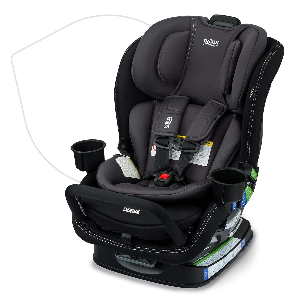 Britax Poplar S Convertible Car Seat, 2-in-1 Car Seat with Slim 17-Inch Design