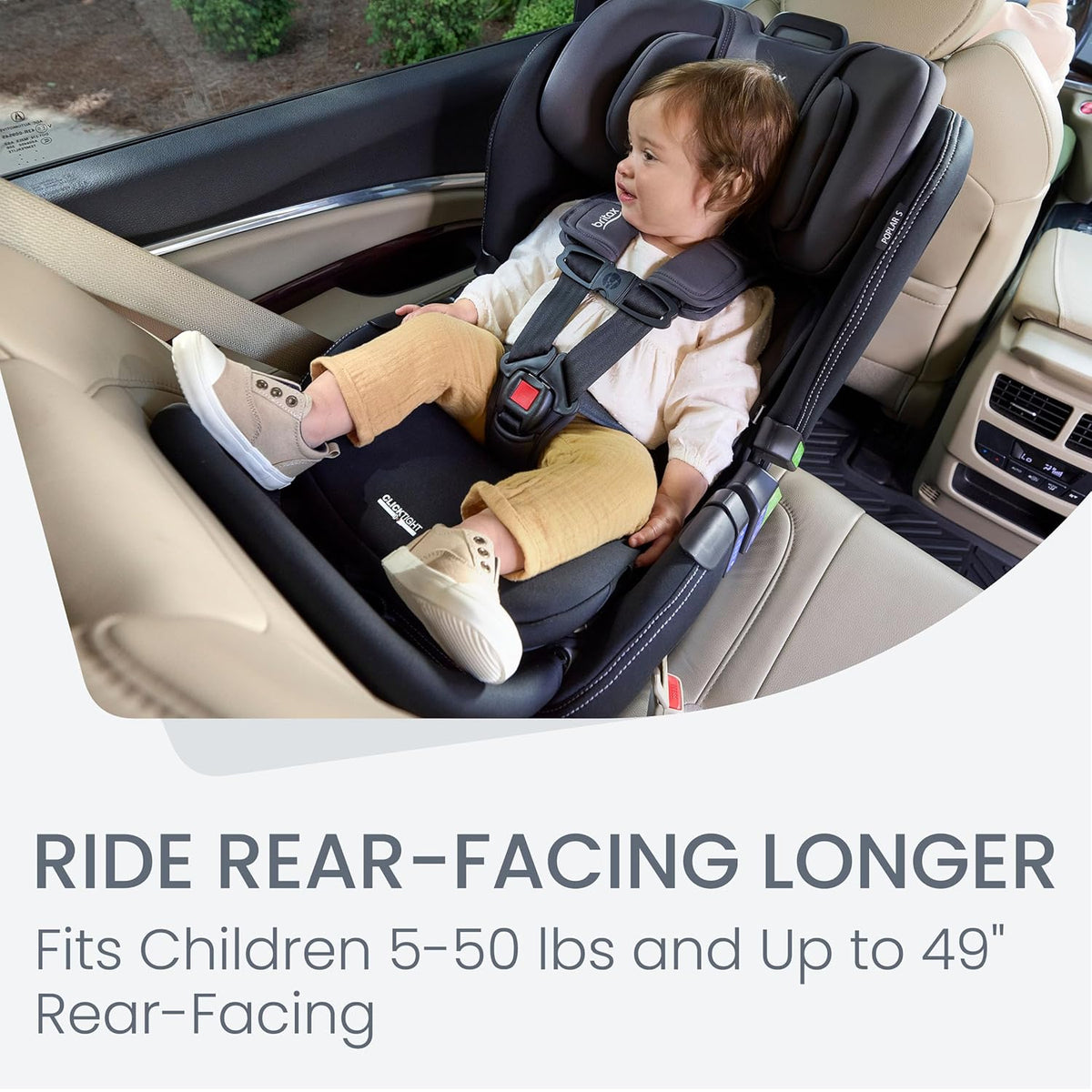 Britax Poplar S Convertible Car Seat, 2-in-1 Car Seat with Slim 17-Inch Design