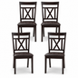 Rosie Dark Brown Faux Leather Dining Chair (4)
