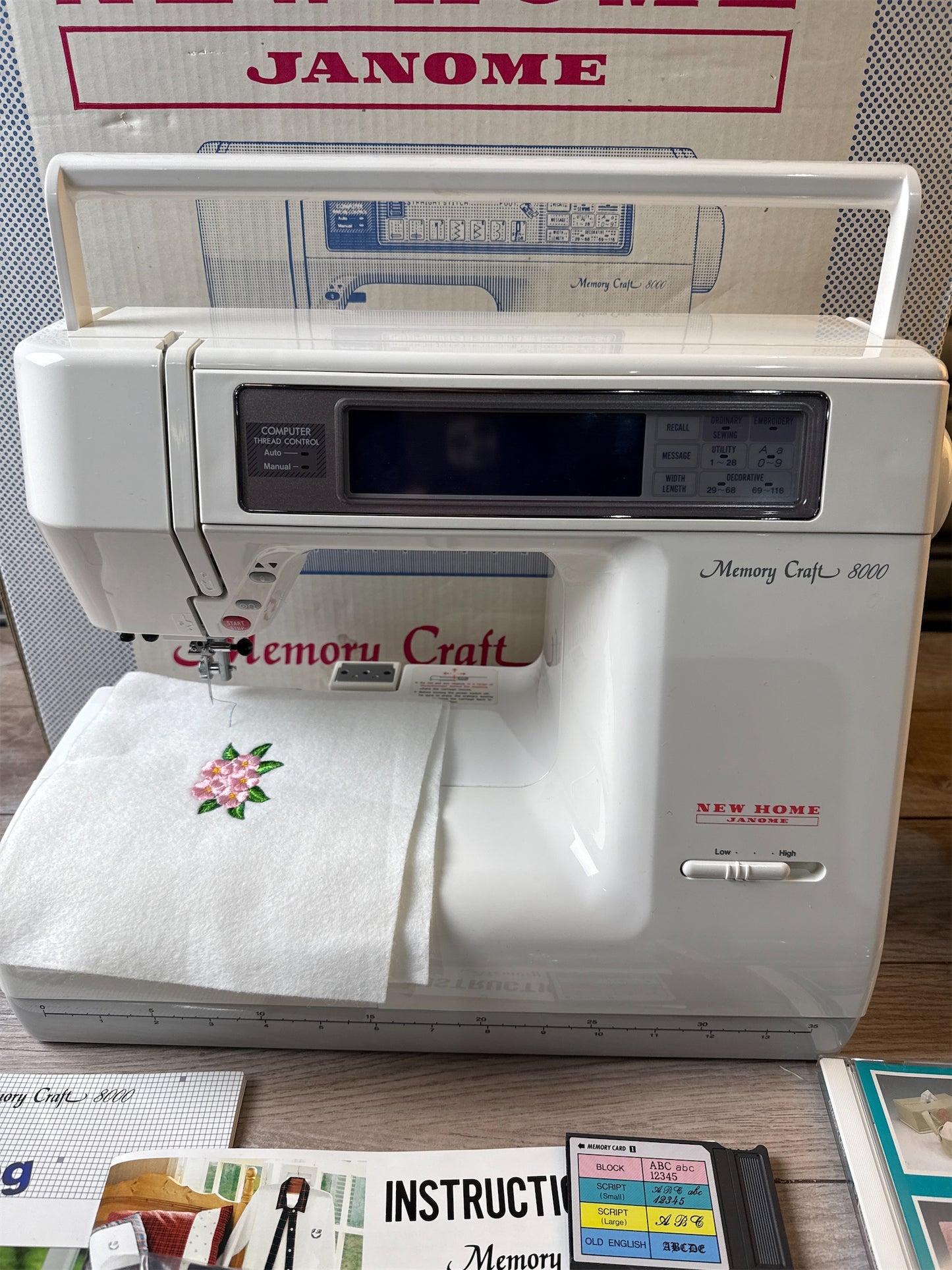 NEW HOME JANOME MEMORYCRAFT 8000