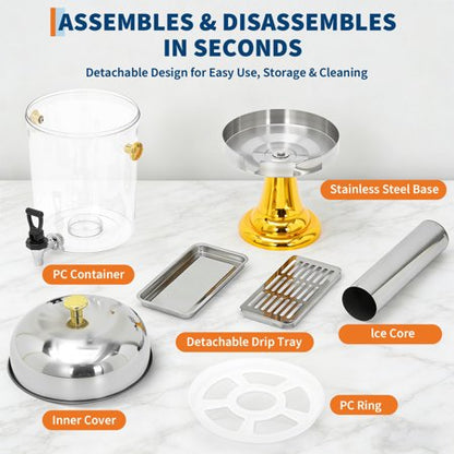 Bev Dispenser 6.6 Gal Stainless Steel w/ Spigot