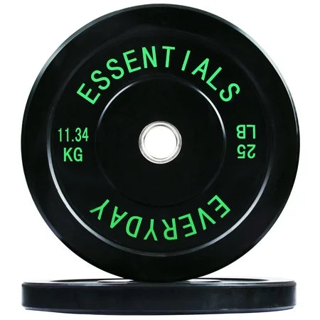 BalanceFrom 25 lb Olympic Bumper Plate Pair Black