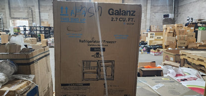 Galanz 2.7 Cu Ft One Door Mini Fridge, Stainless Steel Look, Estar