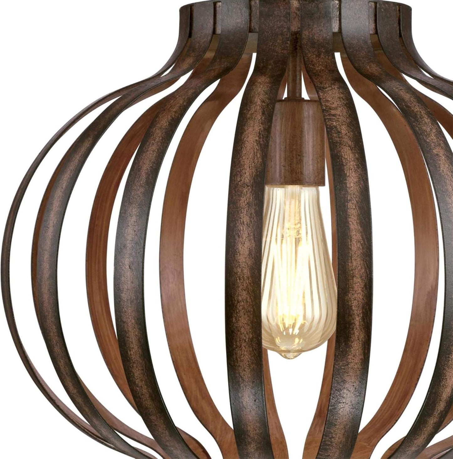 Westinghouse 6372700, Barnwood Finish Farah One-Light Indoor Pendant, Size, Oil Rubbed Bronze