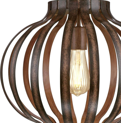 Westinghouse 6372700, Barnwood Finish Farah One-Light Indoor Pendant, Size, Oil Rubbed Bronze