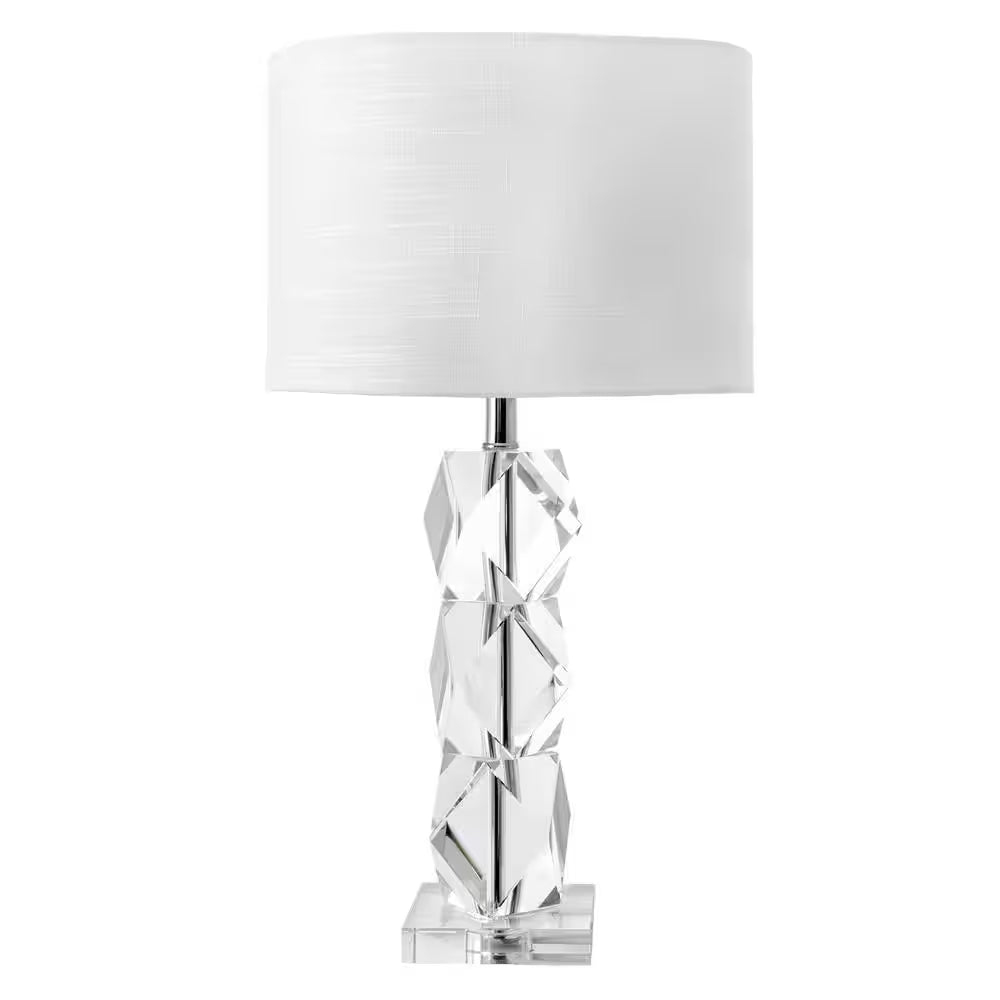 Elizabeth 27 in. Clear Glam Table Lamp, Dimmable