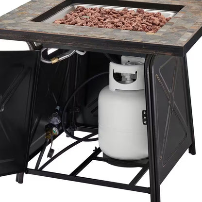 Hampton Bay Crossridge 50,000 BTU Fire Pit Table