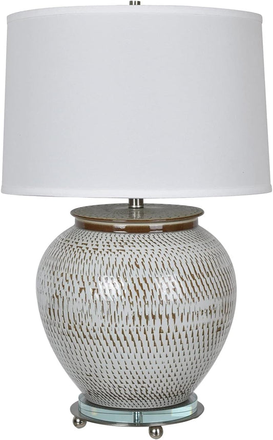 Crestview Collection CVAZP008 Lise Table Lamp Lighting, White