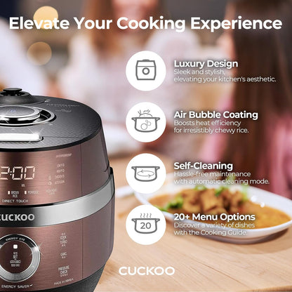 CUCKOO CRP-JHR0609F 6-Cup (Uncooked) / 12-Cup (Cooked) Induction Heating Pressure Rice Cooker with Nonstick Inner Pot