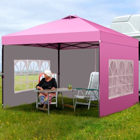 Ainfox 12x12 Pop Up Canopy Tent, 4 Walls, Pink