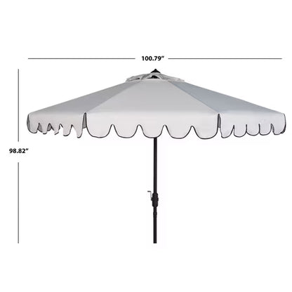 Safavieh Venice 9' Market Umbrella, White/Black