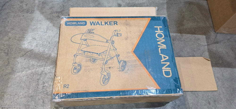 HOMLAND Foldable Rollator Walker with Seat 16"