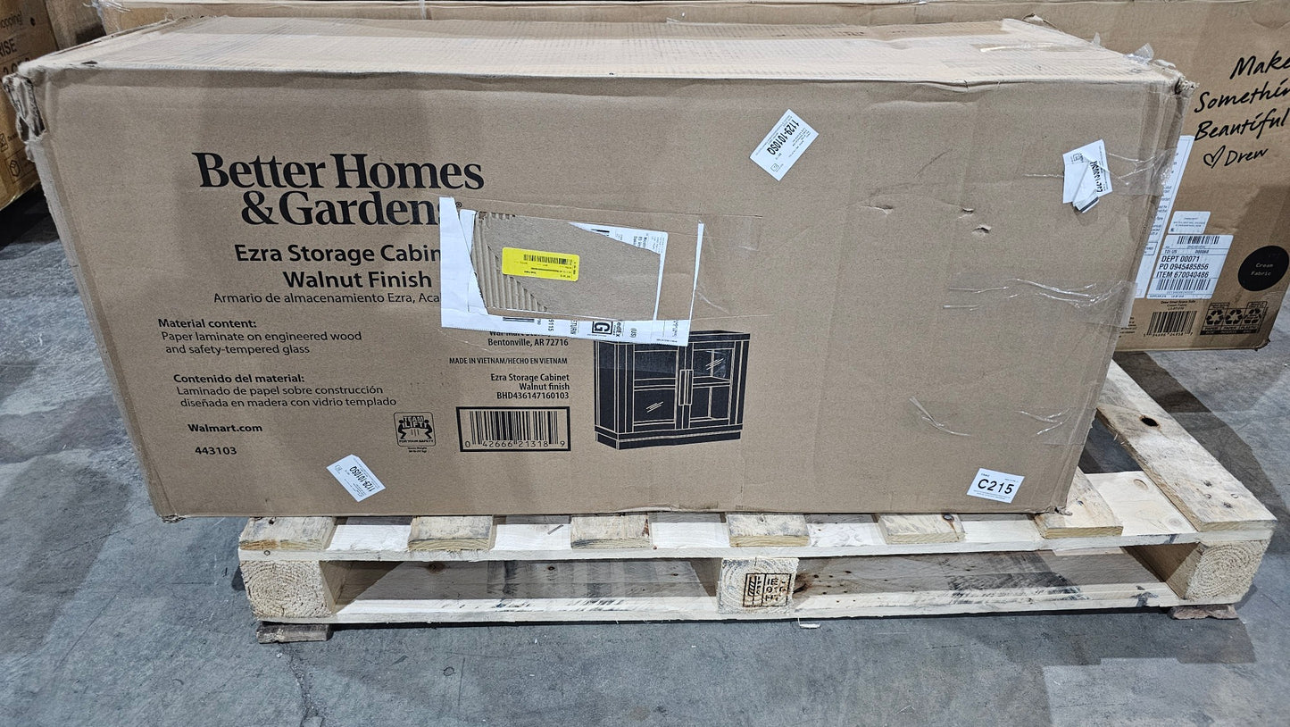 Better Homes & Gardens Ezra Cabinet, Warm Walnut