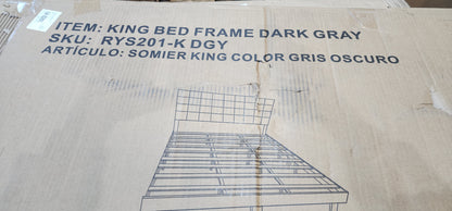 BSHTI King Size Platform Bed with Headboard