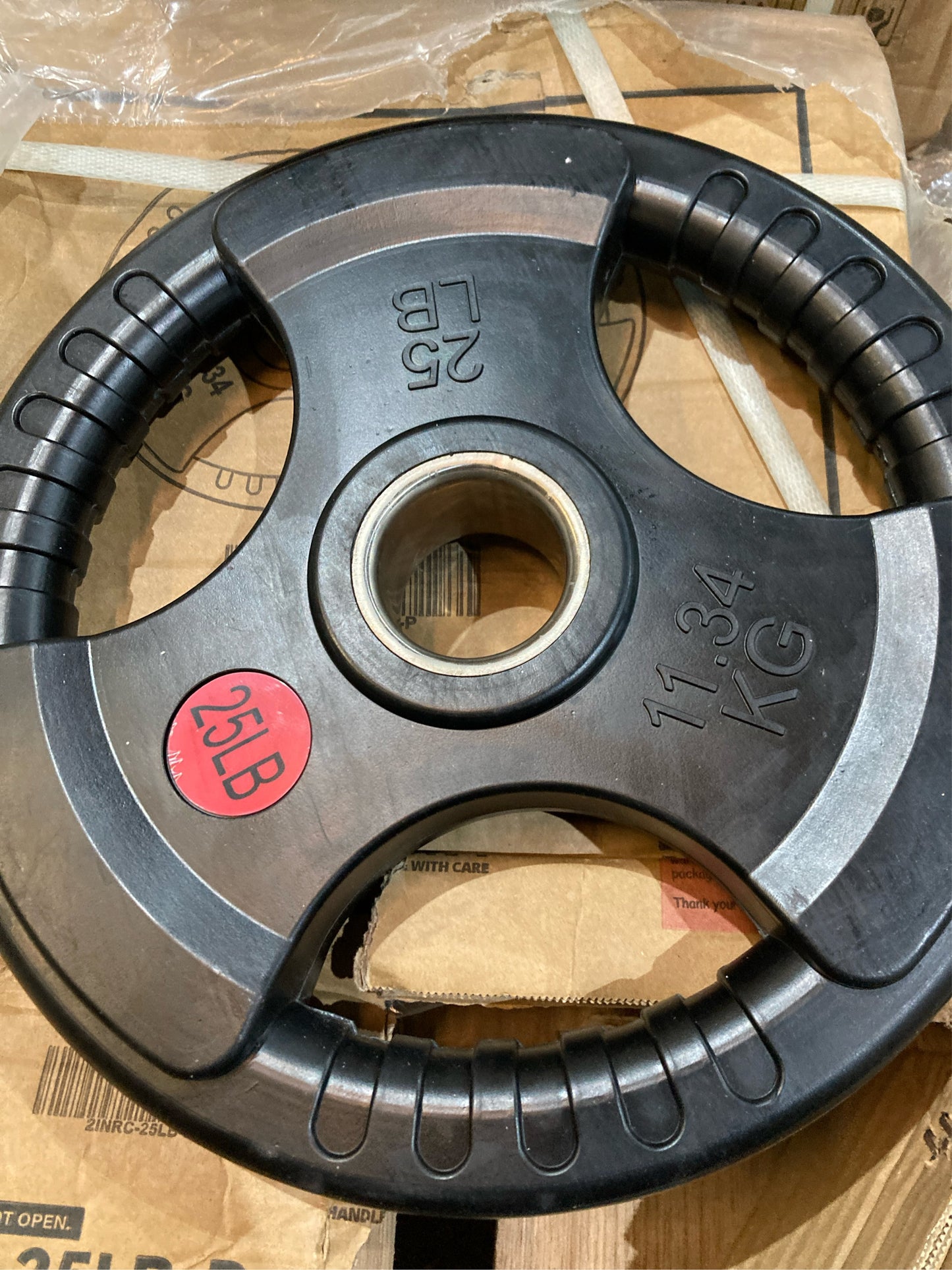 GIKPAL 50lbs Weight Plates — 2 Rubber Coated