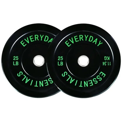 BalanceFrom 25 lb Olympic Bumper Plate Pair Black