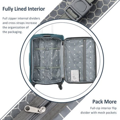 LuckyNote Expandable Luggage Set, 22/26/30"