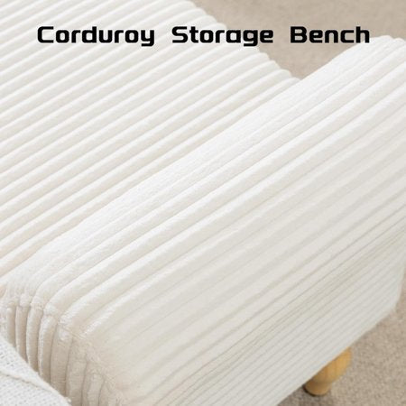 51.5" Storage Ottoman Bench, End-of-Bed Storage