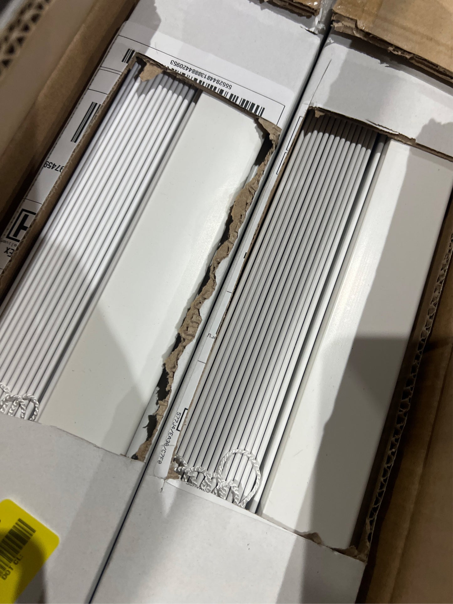 NEW Better Homes & Gardens 2 Cordless Faux Wood Horizontal Blinds, White, 58 W x 64 L