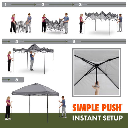 Ozark Trail 10x10 Pop-Up Canopy Tent Burnt Orange