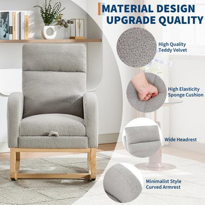 TROPOW Nursing Rocking Chair with Footrest