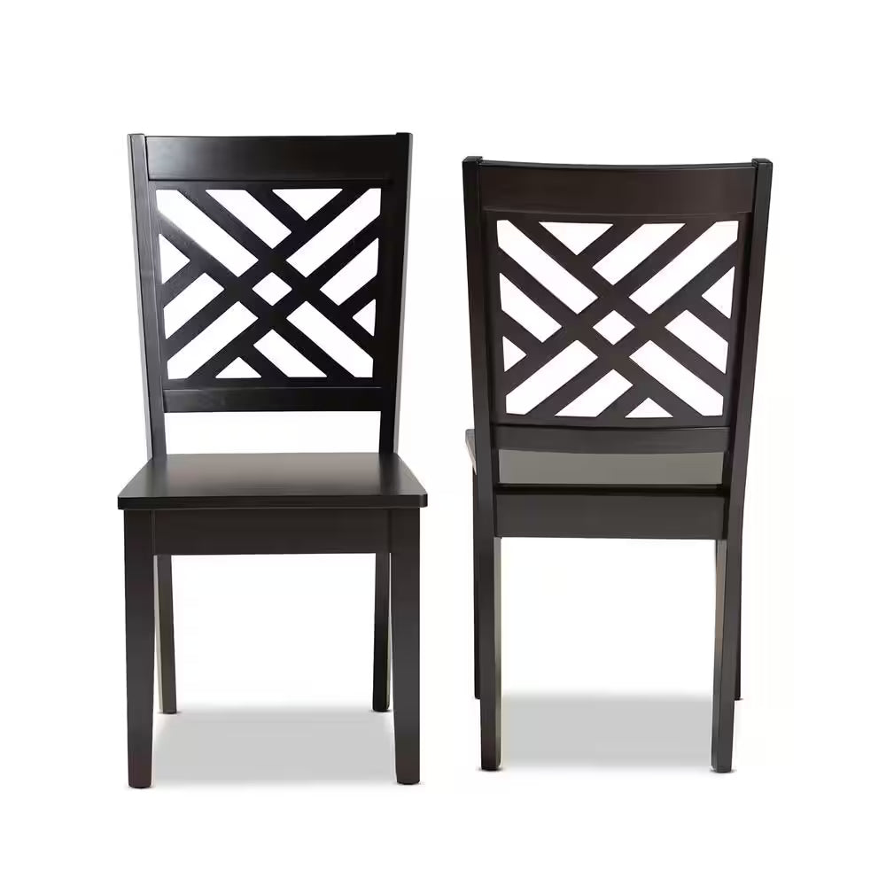 PACK OF 2 Caron Dark Brown Dining Chair (4 AVAILABLE)