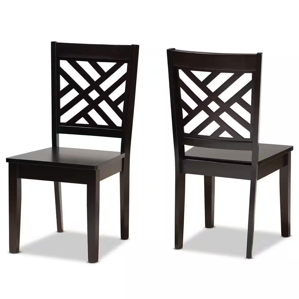 PACK OF 2 Caron Dark Brown Dining Chair (4 AVAILABLE)