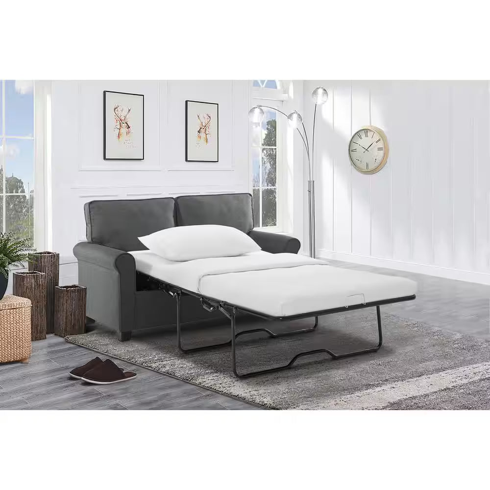 Addison 57 Dark Gray Polyester Twin Sofa Bed