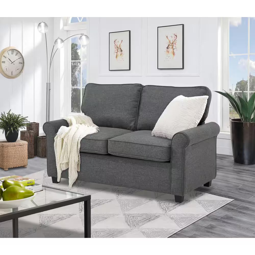 Addison 57 Dark Gray Polyester Twin Sofa Bed