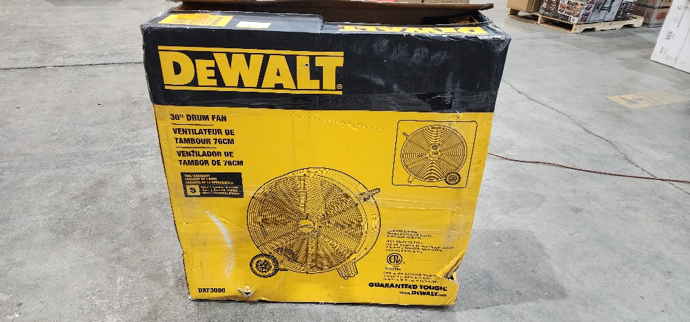 DEWALT 30 in. Yellow 3 Speed Drum Fan