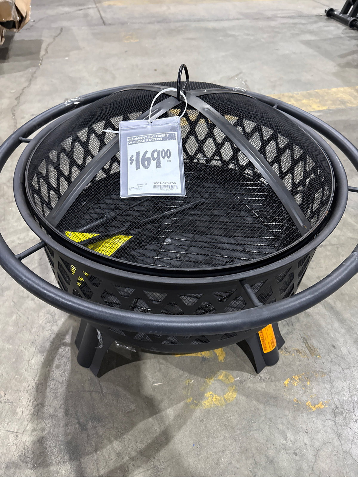 Hampton Bay Piedmont 30 in. Steel Fire Pit Black