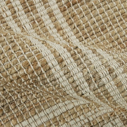 Ivory & Natural Interlocking Jute 30x102 Runner