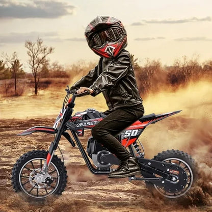 QEASET 39.4cc Gas Mini Dirt Bike, Red