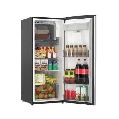 Galanz 6.5 Cu ft One Door Refrigerator, with Water Dispenser, Stainless Steel Look, Estar, New