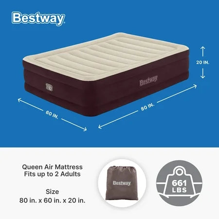 Bestway® Maroon Tritech Air Mattress Queen 20