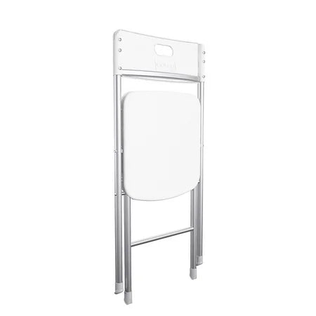 Mainstays Resin Seat & Back Folding Chair, White, 4-Pack