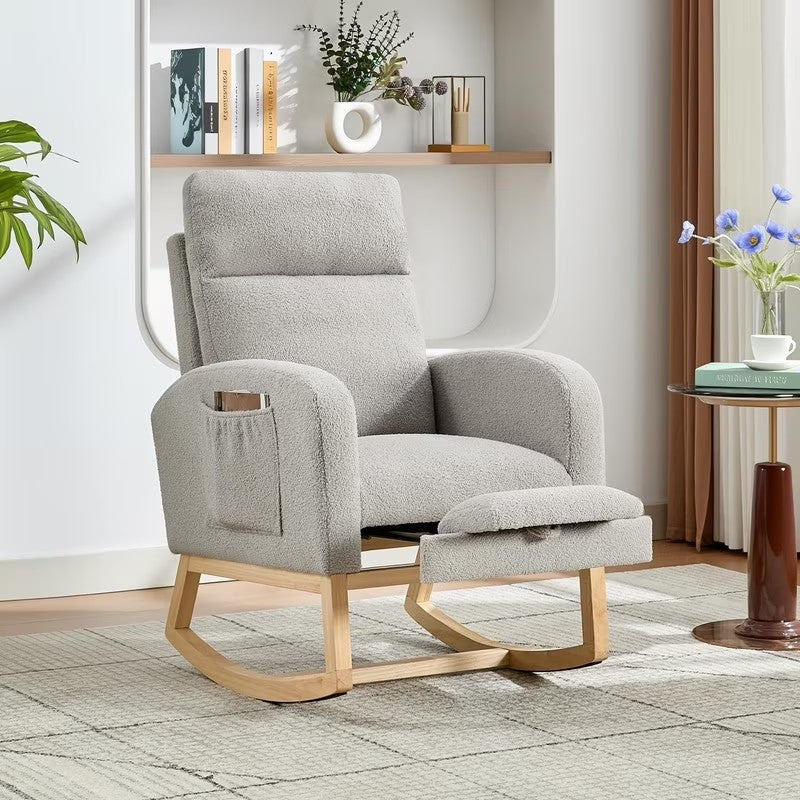 TROPOW Nursing Rocking Chair with Footrest