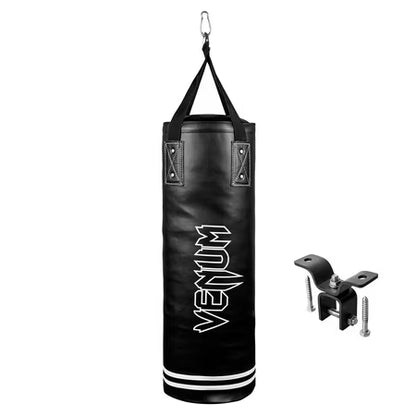Venum 70 lb Punching Bag Kit – Black/White