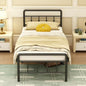 Maenizi 16" Tall Twin Bed Frame, Black