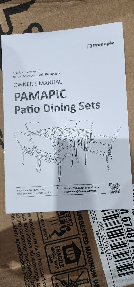 Pamapic 8504 6-Piece Patio Dining CHAIRS ONLY