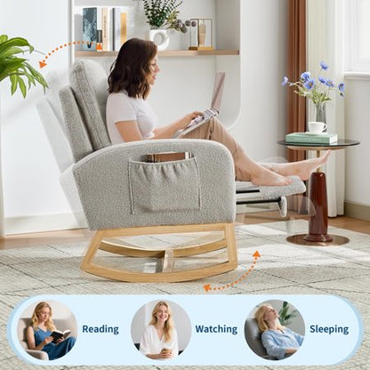 TROPOW Nursing Rocking Chair with Footrest