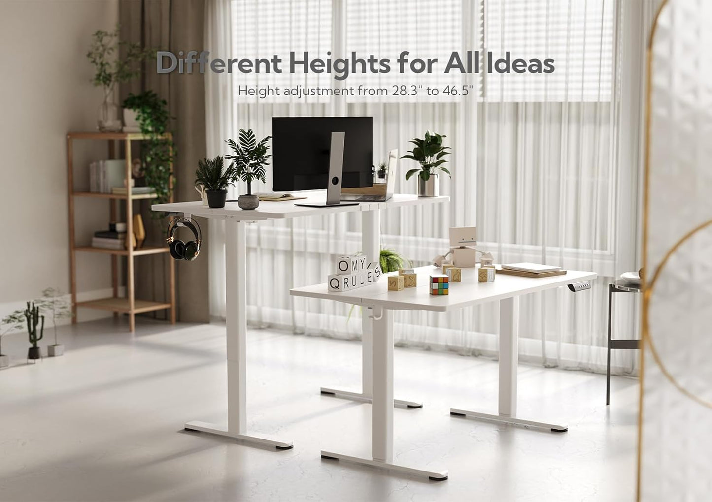Claiks Electric Standing Desk, Adjustable Height Stand up Desk, 40x24 Inches