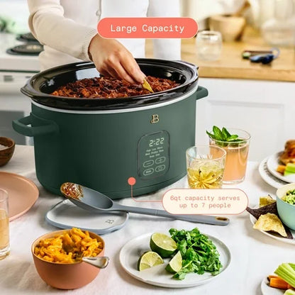 Beautiful 6 Qt Programmable Slow Cooker, Thyme
