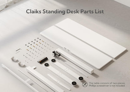 Claiks Electric Standing Desk, Adjustable Height Stand up Desk, 40x24 Inches
