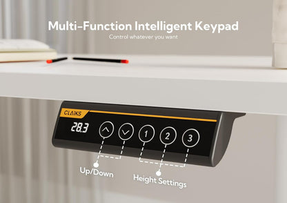 Claiks Electric Standing Desk, Adjustable Height Stand up Desk, 40x24 Inches