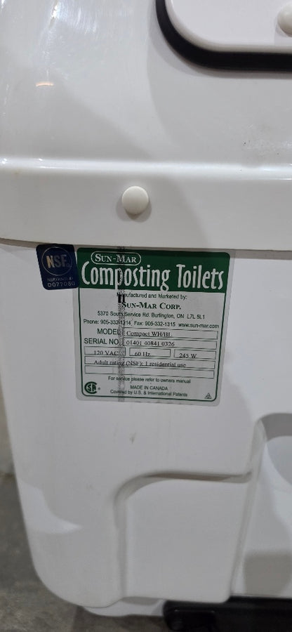 Sun-Mar Compact White Touchless Flush Toilet