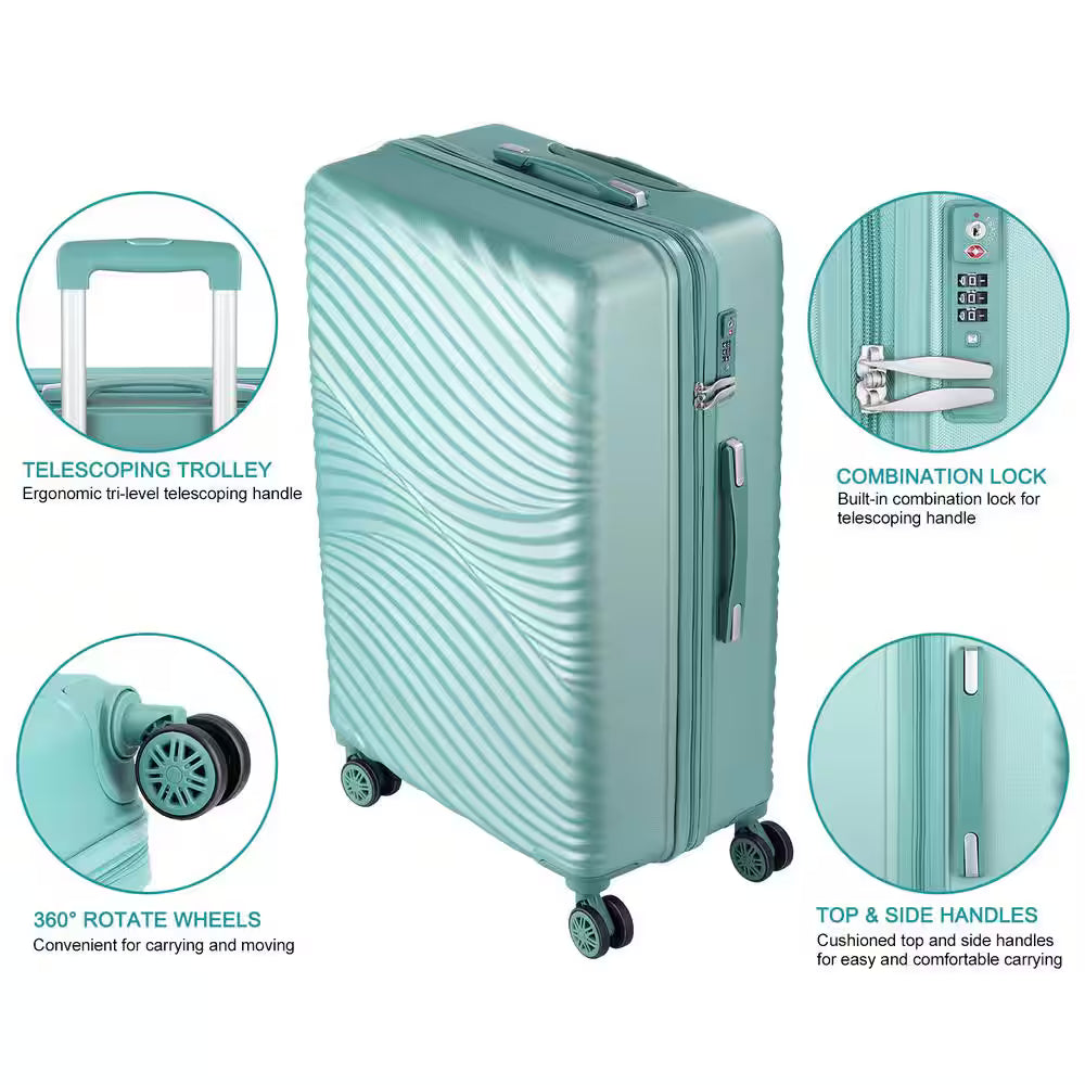 Catalina Waves 3-Piece Hardside Luggage Set
