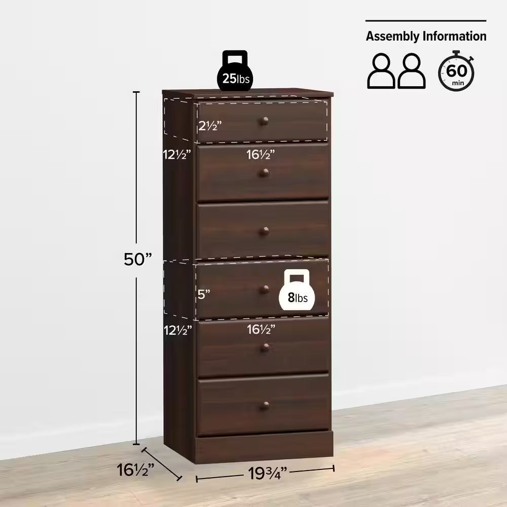 Astrid 6-Drawer Espresso Chest