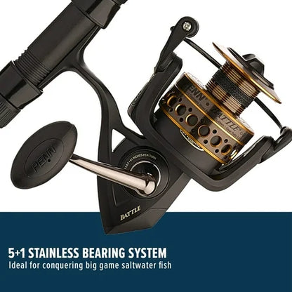 PENN 7' Battle Spinning Rod & Reel Combo 5000
