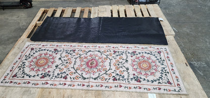 Ruggable Flatwoven Washable Suzani Runner Rug, 2' 6 x 7'